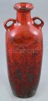 Retro kerámia urna váza vörös és fekete másokkal jelzés nélkül 36cm