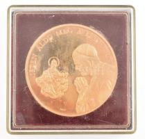 Bognár György (1944-) 1991. "II, János Pál pápa látogatása - Esztergom" aranyozott bronz e...