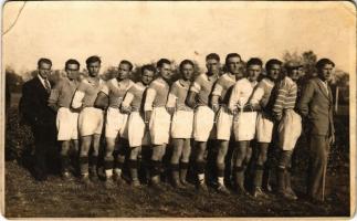1933 Törekvés - Nyomdász FC (3:2, 0:2) magyar labdarúgócsapat, foci / Hungarian football team. photo (Rb)