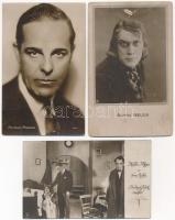 19 db RÉGI motívum képeslap: színészek és színésznők / 19 pre-1945 motive postcards: actors and actr...