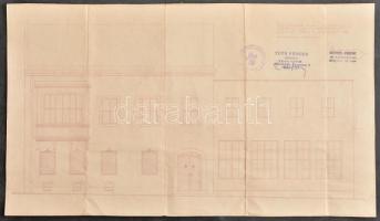 cca 1930 Székesfehérvár Szent Ferenc világi rendje Lakatos utcai házának tervrajza 18x28 cm