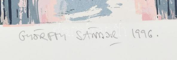 Győrffy Sándor (1951-): Soft and hard forms, 1996. Szitanyomat, papír, jelzett, művészpéldány E.A. j...