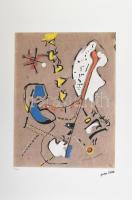Jackson Pollock (1912-1956) . Ofszet- lito, papír, jelzett a nyomaton, S:P.A.D:M. Paris - Arti graphiche Roma szárazpecséttel ORO Cartier tanúsítvánnyal Számozott: 16/300. Képméret: 46x34,5 cm. Lap méret 50x70 cm, / Numbered, marked
