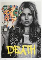 Death & Co. Artery NYC. Death szitanyomat. sorszámozott, ceruzával jelzett szárazpecséttel, matricával, kártyával 43x29 cm / Silkscreen, numbered, signed, with dry seal and sticker