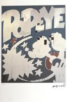 Andy Warhol (1928-1987): Popeye. Ofszet-litográfia, papír, jelzett a nyomaton. Kézzel sorszámozott 59/100 jelzett a nyomaton. Georges Israel editeur - Leo Castellli New York, szárazpecséttel, pecséttel, hologrammal jelzett./ Offset -lithography 42x36 cm, lapméret 56x38 cm, / Offset-lithography