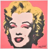 Andy Warhol (1928-1987): Marylin. Ofszet litográfia, papír, jelzett a nyomaton. Kézzel sorszámozott 490/2400 CMOA Carnegie Museum of Art - New York, szárazpecséttel, pecséttel, hologrammal jelzett, szélén ázott, gyűrődéssel 60x60 cm / Offset-ithography with some crease and wet stain