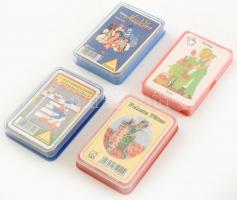 4 pakli Piatnik játék kártyák (Fekete Péter, Aladin, stb)