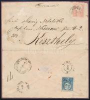 Registered cover with Lithograph 5kr and Engraved 10kr mixed franking 