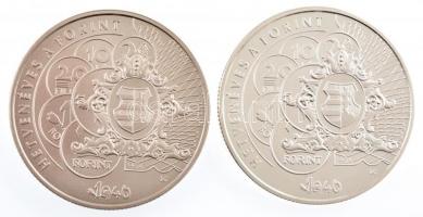2016. 2000Ft Cu-Ni "Hetvenéves a forint" kapszulában + 10.000Ft Ag "Hetvenéves a fori...