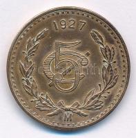 Mexikó 1927. 5c Br T:1- Mexico 1927. 5 Centavos Br C:AU Krause KM#422