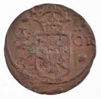 Svédország ~1630-1640. 1/4ö Cu (8,43g, félrevert) T:3,3-
Swedem ~1630-1640. 1/4 Öre Cu (8,43g, slip...