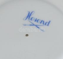 Herendi csipkebogyó mintás, figurális, halas kínáló. Kézzel festett, jelzett, hibátlan. D: 14,5 cm, ...