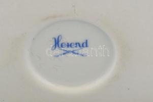 Herendi csipkebogyó mintás körmös váza. Kézzel festett, jelzett, hibátlan. d: 15x10 cm, m: 10 cm