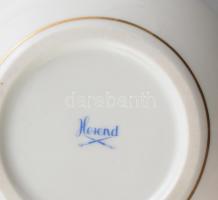 Herendi virágmintás bonbonier. Kézzel festett, jelzett, hibátlan. D: 11,5 cm