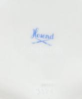 Herendi csipkebogyó mintás fonott tálka. Kézzel festett, jelzett, virágokon apró lepattanás, szélén ...