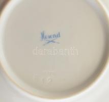 Herendi csipkebogyó mintás 5db teasüteményes tányér. Kézzel festett, jelzett, kopásnyomokkal. D:12,5...