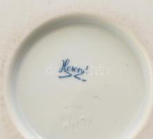 Herendi virág mintás körmös váza. Kézzel festett, jelzett, kopásnyomokkal. M: 19 cm