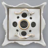 Herendi csipkebogyó mintás virágtartó. Kézzel festett, jelzett, hibátlan. M: 12 cm