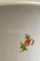 Herendi virág mintás váza. Kézzel festett, jelzett, hibátlan. m:14 cm
