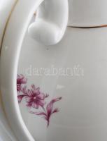 Hollóházi monumentális füles váza, matricás porcelán, hibátlan. Jelzett, m: 42cm