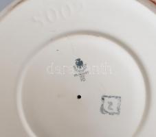 Hollóházi monumentális füles váza, matricás porcelán, hibátlan. Jelzett, m: 42cm