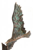 Curtis Jere ( - ): Sirályok. Öntött, patinázott bronz, fa talapzaton, jelzett, kivehető a talapzatbó...