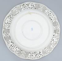 Herendi Viktória (8400/VBO) monumentális mintás áttört porcelán tál, kézzel festett, jelzett, hibátl...