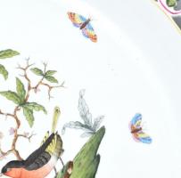 Herendi Rothschild (8400/RO) monumentális mintás áttört porcelán tál, kézzel festett, jelzett, hibát...