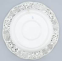 Herendi Rothschild (8400/RO) monumentális mintás áttört porcelán tál, kézzel festett, jelzett, hibát...