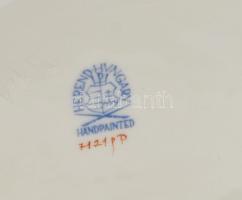 Herendi purpur indiai kosaras mintás óriás padló váza, kézzel festett, jelzett, hibátlan, m: 49,5 cm