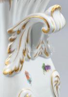 Herendi virágmintás barokkos váza, másik oldalán: Szegedi dóm , kézzel festett, jelzett, hibátlan, m...