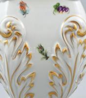 Herendi virágmintás barokkos váza, másik oldalán: Szegedi dóm , kézzel festett, jelzett, hibátlan, m...