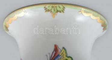 Herendi Viktória mintás váza, kézzel festett, jelzett, hibátlan, m: 32,5 cm
