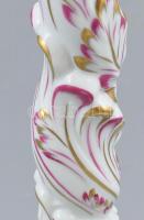 Herendi ötágú gyertyatartó, kézzel festett porcelán, jelzett, hibátlan, m:47,5cm