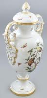 Herendi Rothschild mintás fedeles váza, kézzel festett porcelán, jelzett, hibátlan, m:50cm