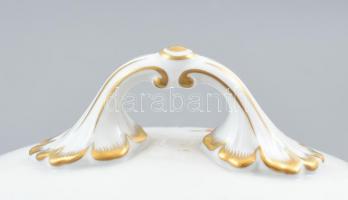 Herendi CFR Fruits / gyümölcs mintás leveses tál, kézzel festett porcelán, jelzett, hibátlan, 30x20x...