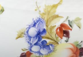 Herendi CFR Fruits / gyümölcs mintás leveses tál, kézzel festett porcelán, jelzett, hibátlan, 30x20x...