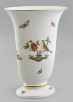 Herendi Rotschild mintás váza. Kézzel festett, jelzett, hibátlan, aranyozáson minimális kopás. m: 22,5 cm