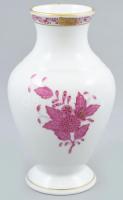 Herendi purpur Apponyi mintás váza. Kézzel festett, jelzett, hibátlan . m: 17 cm