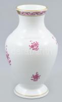 Herendi purpur Apponyi mintás váza. Kézzel festett, jelzett, hibátlan . m: 17 cm