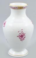 Herendi purpur Apponyi mintás váza. Kézzel festett, jelzett, hibátlan . m: 17 cm