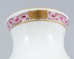 Herendi purpur Apponyi mintás váza. Kézzel festett, jelzett, hibátlan . m: 17 cm