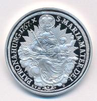 DN A legértékesebb magyar érmék - Mária Terézia ezüst tallérjának replikája ezüstözött Cu emlékérem, COPY jelzéssel, tanúsítvánnyal (40mm) T:PP