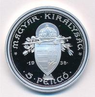 DN "A legértékesebb magyar érmék - Az 1938-as Szent István 5 pengős replikája" ezüstözött ...
