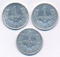 1926. 1P Ag + 1927. 1P Ag + 1939. 1P Ag T:2,2- patina, karc, ph Adamo P6