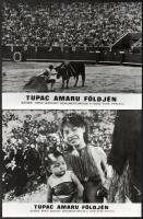 1969 ,,Tupac Amaru földjén című perui - szovjet film jelenetei és szereplői, 13 db vintage produkciós filmfotó, ezüst zselatinos fotópapíron, kisebb hibákkal, 18x24 cm