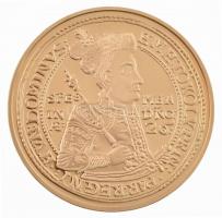 DN A legértékesebb magyar érmék - Thököly Imre négyszeres dukátjának replikája aranyozott Cu emlékérem, COPY jelzéssel, tanúsítvánnyal (40mm) T:PP