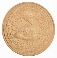 DN A legértékesebb magyar érmék - Eszterházy Miklós 50 dukátjának replikája aranyozott Cu emlékérem, COPY jelzéssel, tanúsítvánnyal (40mm) T:PP