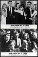 1974 ,,Vincent, Francois, Paul és a többiek című francia - olasz film jelenetei és szereplői (köztük Yves Montand, Michele Piccoli, Antonella Lualdi, Chaterine Allegret), 13 db vintage produkciós filmfotó, ezüst zselatinos fotópapíron, 18x24 cm
