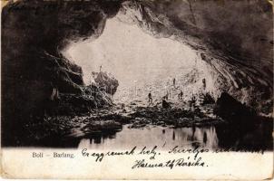 1907 Petrozsény, Petrosani; Boli barlang. Kendoff A. és fia kiadása / Pestera Bolii / Bolii cave, interior (EK)